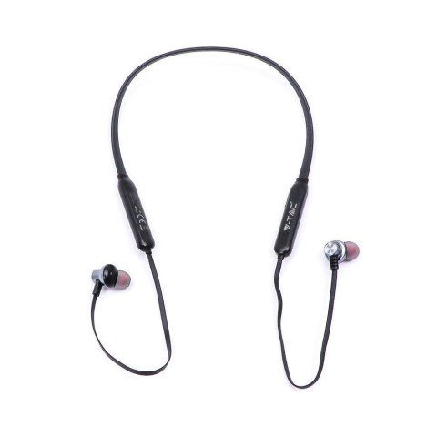 Sportowy Zestaw Słuchawkowy Bluetooth V-TAC 500mAh Czarny V-TAC VT-6166 Sportowy Zestaw Słuchawkowy Bluetooth V-TAC 500mAh Czarny V-TAC VT-6166