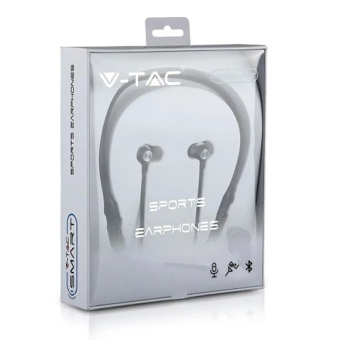 Sportowy Zestaw Słuchawkowy Bluetooth V-TAC 500mAh Czarny V-TAC VT-6166 Sportowy Zestaw Słuchawkowy Bluetooth V-TAC 500mAh Czarny V-TAC VT-6166