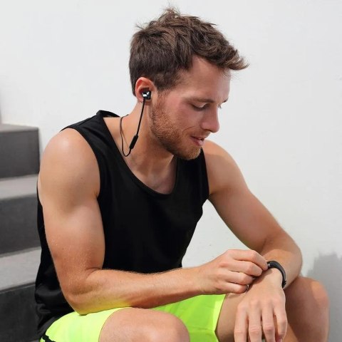 Sportowy Zestaw Słuchawkowy Bluetooth V-TAC 500mAh Czarny V-TAC VT-6166 Sportowy Zestaw Słuchawkowy Bluetooth V-TAC 500mAh Czarny V-TAC VT-6166