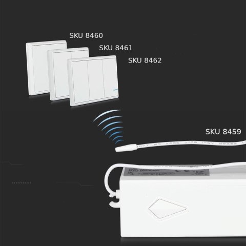 Sterownik Oświetlenia SMART WiFi do SKU 8460, 8461, 8462, 8463 V-TAC VT-5130 Sterownik Oświetlenia SMART WiFi do SKU 8460, 8461, 8462, 8463 V-TAC VT-5130