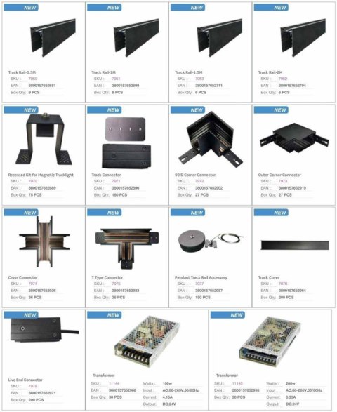 Szyna 150cm Szynosystem Magnetyczny 24V V-TAC Czarna V-TAC Szyna 150cm Szynosystem Magnetyczny 24V V-TAC Czarna V-TAC