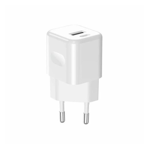 Ładowarka USB V-TAC SZYBKA 30W Biała MINI Dual USB Type-A Type-C VT-5330-W
