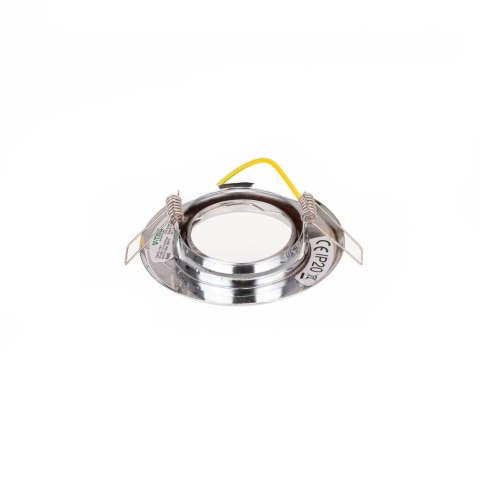 Oczko V-TAC GU10 Okrągłe Ruchome Chrom (Opak. 2 szt) VT-817-RD-CH 3 Lata Gwarancji