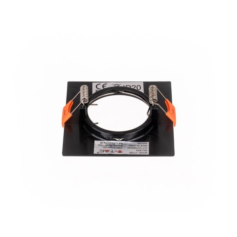 Oczko V-TAC GU10 Wpuszczane Kwadrat Czarne (Opak. 2 szt) VT-930 3 Lata Gwarancji