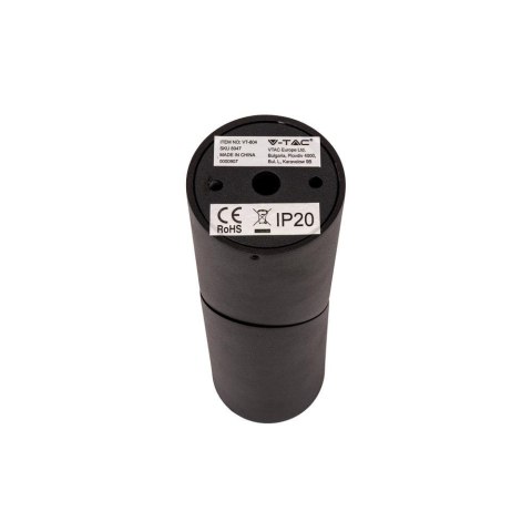 Oprawa V-TAC Aluminiowa GU10 Okrągła Natynkowa Tuba Czarna VT-804 3 Lata Gwarancji Oprawa V-TAC Aluminiowa GU10 Okrągła Natynkowa Tuba Czarna VT-804 3 Lata Gwarancji