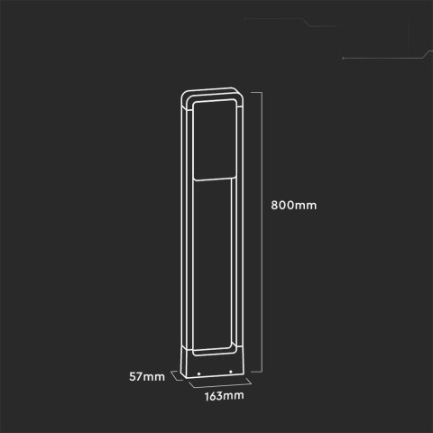 Słupek Ogrodowy V-TAC 10W LED SAMSUNG CHIP Czarny IP65 80cm VT-33 6400K 900lm 3 Lata Gwarancji Słupek Ogrodowy V-TAC 10W LED SAMSUNG CHIP Czarny IP65 80cm VT-33 6400K 900lm 3 Lata Gwarancji