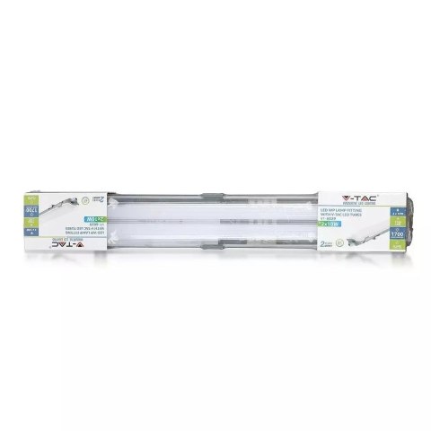 Oprawa Hermetyczna LED V-TAC PC/PC 2x150cm (2 x 22W) (Tuby LED w zestawie) VT-15022 4000K 4000lm