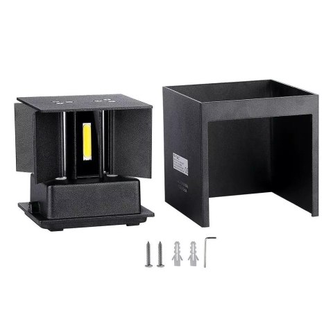 Oprawa Ścienna V-TAC 5W Kinkiet Góra Dół Regulowana Czarny Kwadrat IP65 Bridgelux VT-759-B 4000K 700lm Oprawa Ścienna V-TAC 5W Kinkiet Góra Dół Regulowana Czarny Kwadrat IP65 Bridgelux VT-759-B 4000K 700lm