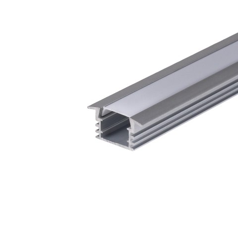 Profil Aluminiowy V-TAC 2mb Anodowany, Klosz Mleczny, Wpuszczany VT-8115