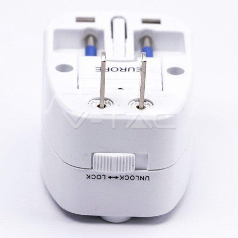 Uniwersalny Adapter Podróżny z zabezpieczeniem V-TAC Uniwersalny Adapter Podróżny z zabezpieczeniem V-TAC