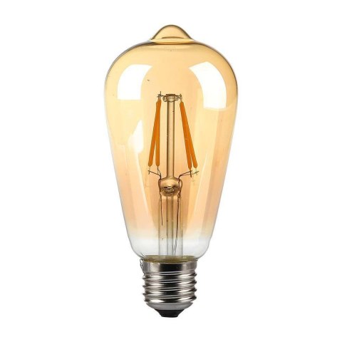 Żarówka LED V-TAC 4W E27 Filament Bursztyn Vintage ST64 VT-1964 2200K 350lm Żarówka LED V-TAC 4W E27 Filament Bursztyn Vintage ST64 VT-1964 2200K 350lm