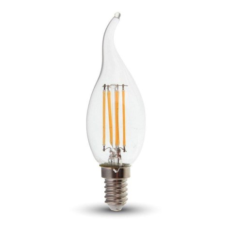 Żarówka LED V-TAC 4W Filament E14 Świeczka Płomyk VT-1997 3000K 400lm Żarówka LED V-TAC 4W Filament E14 Świeczka Płomyk VT-1997 3000K 400lm