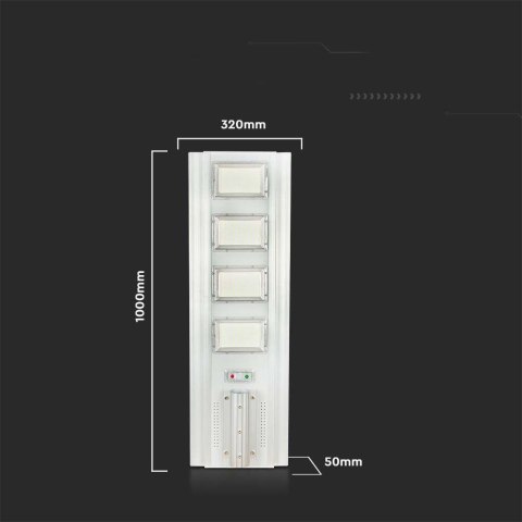 Oprawa Uliczna LED Solarna V-TAC 50W Czujnik ruchu, Pilot VT-40401ST 6500K 4300lm