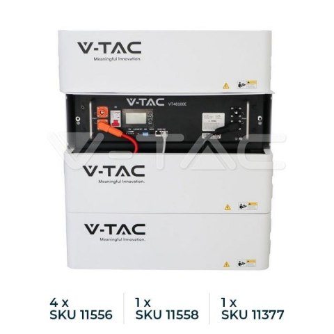 Stojak Regał RACK do Magazynów Energii V-TAC 5,12kWh SKU11377 VT-48100E-P2 Max. 5 modułów 10 Lat Gwarancji