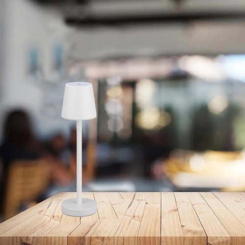 Lampka Biurkowa Nocna V-TAC 3W LED 39cm Ładowanie Ściemnianie Biała VT-7703 4000K 70lm
