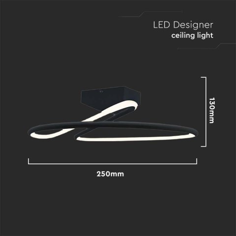 Oprawa Sufitowa V-TAC 20W LED Czarna VT-7763 4000K 2130lm