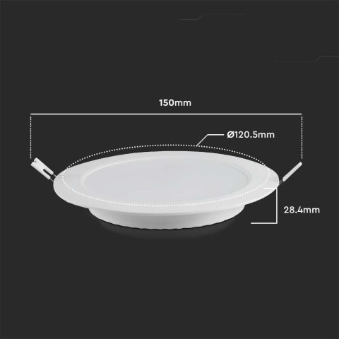 Panel LED V-TAC Wpuszczany Premium Downlight 6W Okrągły fi120 VT-61006 4000K 660lm Panel LED V-TAC Wpuszczany Premium Downlight 6W Okrągły fi120 VT-61006 4000K 660lm