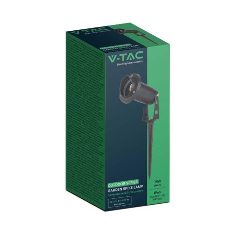 Oprawa Gruntowa Ogrodowa Wbijana Aluminium GU10 Czarna z daszkiem IP65 V-TAC VT-1126 3 Lata Gwarancji Oprawa Gruntowa Ogrodowa Wbijana Aluminium GU10 Czarna z daszkiem IP65 V-TAC VT-1126 3 Lata Gwarancji