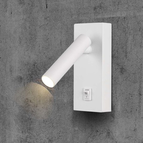 Oprawa LED V-TAC 2W Kinkiet Hotel Łóżko Włącznik Biały VT-402 3000K 150lm