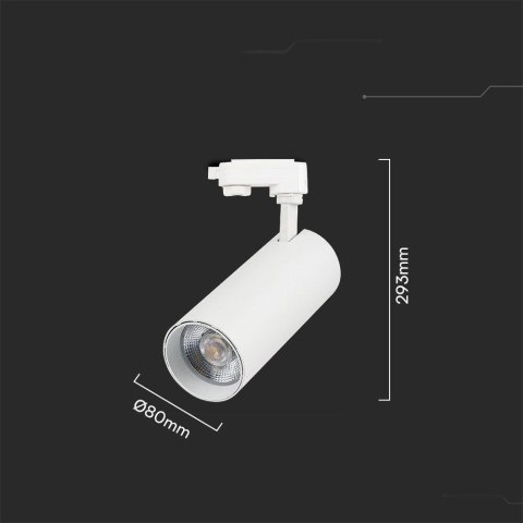 Oprawa Szynosystem 3F V-TAC 40W LED 35st CCT CRI90+ Biała VT-47050 2700K-4000K-6000K 3150lm Oprawa Szynosystem 3F V-TAC 40W LED 35st CCT CRI90+ Biała VT-47050 2700K-4000K-6000K 3150lm