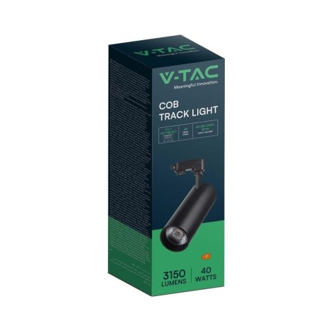 Oprawa Szynosystem 3F V-TAC 40W LED 35st CCT CRI90+ Czarna VT-47050 2700K-4000K-6000K 3150lm Oprawa Szynosystem 3F V-TAC 40W LED 35st CCT CRI90+ Czarna VT-47050 2700K-4000K-6000K 3150lm