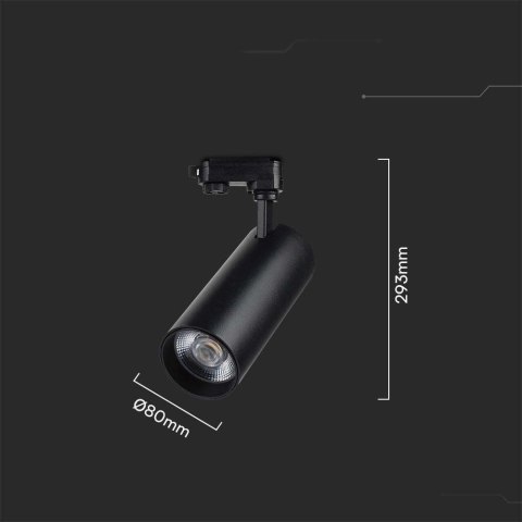 Oprawa Szynosystem 3F V-TAC 40W LED 35st CCT CRI90+ Czarna VT-47050 2700K-4000K-6000K 3150lm Oprawa Szynosystem 3F V-TAC 40W LED 35st CCT CRI90+ Czarna VT-47050 2700K-4000K-6000K 3150lm