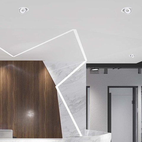 Oprawa V-TAC LED Uchylny Downlight 20W LED COB CRI90+ CCT Biała VT-2520 3000K-4000K-6400K 1408lm Oprawa V-TAC LED Uchylny Downlight 20W LED COB CRI90+ CCT Biała VT-2520 3000K-4000K-6400K 1408lm