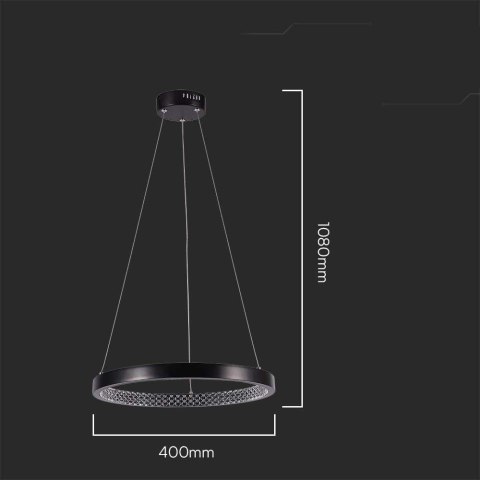 Oprawa Zwieszana V-TAC 19W LED Czarna VT-7823 4000K 2160lm Oprawa Zwieszana V-TAC 19W LED Czarna VT-7823 4000K 2160lm