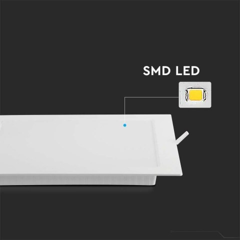 Panel LED V-TAC Wpuszczany Premium Downlight 18W Kwadrat 220x220 VT-61018 4000K 1980lm Panel LED V-TAC Wpuszczany Premium Downlight 18W Kwadrat 220x220 VT-61018 4000K 1980lm