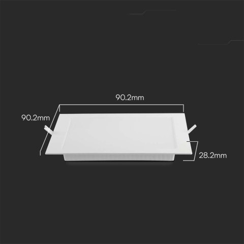Panel LED V-TAC Wpuszczany Premium Downlight 3W Kwadrat 90x90 VT-61003 4000K 330lm Panel LED V-TAC Wpuszczany Premium Downlight 3W Kwadrat 90x90 VT-61003 4000K 330lm