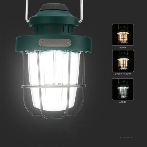 Lampa Kempingowa Przenośna V-TAC LED 3W IP44 Ładowanie USB-C Zmiana Barwy VT-9903D 2700K+6500K 230lm Lampa Kempingowa Przenośna V-TAC LED 3W IP44 Ładowanie USB-C Zmiana Barwy VT-9903D 2700K+6500K 230lm