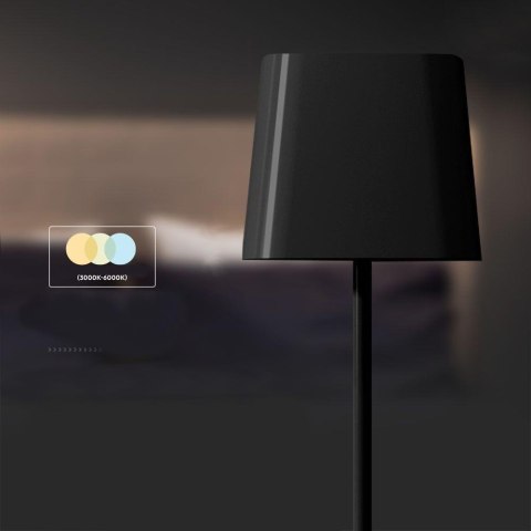Lampka Biurkowa Nocna Solarna V-TAC 5W CCT LED 35cm Ładowanie USB-C Ściemnianie Czarna VT-10116 3000K-6000K 400lm Lampka Biurkowa Nocna Solarna V-TAC 5W CCT LED 35cm Ładowanie USB-C Ściemnianie Czarna VT-10116 3000K-6000K 400lm