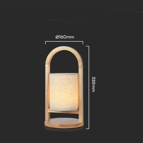 Lampka Biurkowa Nocna V-TAC 1,5W LED Ładowanie Ściemnianie Drewno VT-7570 3000K 100lm Lampka Biurkowa Nocna V-TAC 1,5W LED Ładowanie Ściemnianie Drewno VT-7570 3000K 100lm