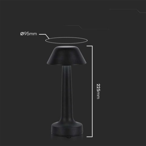 Lampka Biurkowa Nocna V-TAC 2W LED 23cm Ładowanie USB CCT Ściemnianie Czarna VT-7566 3000K-6000K 40lm Lampka Biurkowa Nocna V-TAC 2W LED 23cm Ładowanie USB CCT Ściemnianie Czarna VT-7566 3000K-6000K 40lm