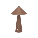 Lampka Biurkowa Nocna V-TAC 3W LED 33cm CCT Ładowanie USB-C Ściemnianie Brązowa Skóra VT-10117 3000K-6000K 240lm
