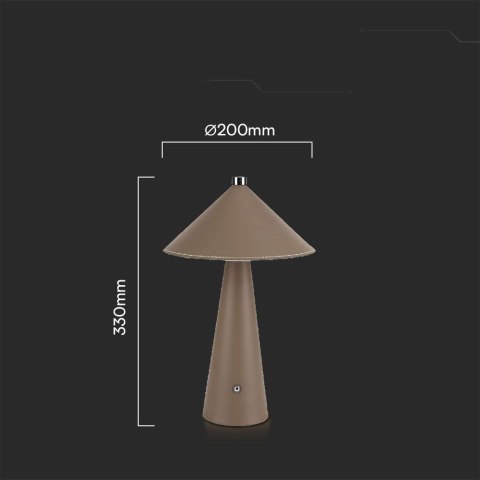 Lampka Biurkowa Nocna V-TAC 3W LED 33cm CCT Ładowanie USB-C Ściemnianie Brązowa Skóra VT-10117 3000K-6000K 240lm Lampka Biurkowa Nocna V-TAC 3W LED 33cm CCT Ładowanie USB-C Ściemnianie Brązowa Skóra VT-10117 3000K-6000K 240lm