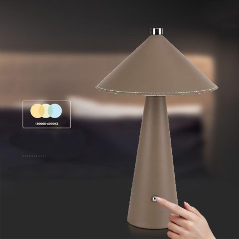Lampka Biurkowa Nocna V-TAC 3W LED 33cm CCT Ładowanie USB-C Ściemnianie Brązowa Skóra VT-10117 3000K-6000K 240lm Lampka Biurkowa Nocna V-TAC 3W LED 33cm CCT Ładowanie USB-C Ściemnianie Brązowa Skóra VT-10117 3000K-6000K 240lm