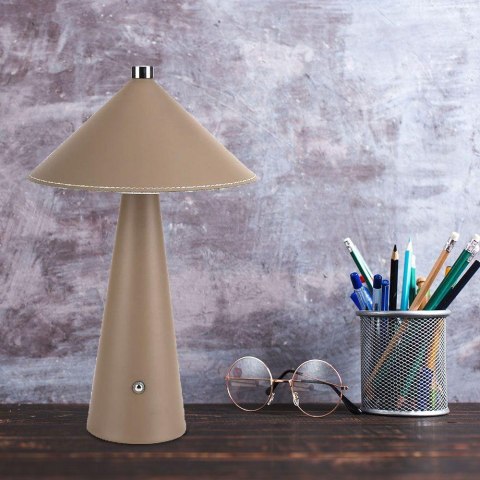 Lampka Biurkowa Nocna V-TAC 3W LED 33cm CCT Ładowanie USB-C Ściemnianie Brązowa Skóra VT-10117 3000K-6000K 240lm Lampka Biurkowa Nocna V-TAC 3W LED 33cm CCT Ładowanie USB-C Ściemnianie Brązowa Skóra VT-10117 3000K-6000K 240lm