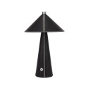Lampka Biurkowa Nocna V-TAC 3W LED 33cm CCT Ładowanie USB-C Ściemnianie Czarna Skóra VT-10117 3000K-6000K 240lm