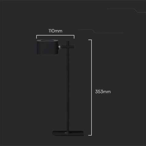 Lampka Biurkowa V-TAC 4w1 35cm Kinkiet Klips Latarka 3W LED CCT Czarna VT-10115 3000K-6000K 300lm Lampka Biurkowa V-TAC 4w1 35cm Kinkiet Klips Latarka 3W LED CCT Czarna VT-10115 3000K-6000K 300lm