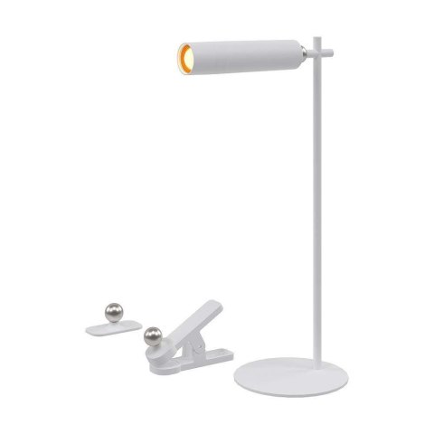 Lampka Biurkowa V-TAC 4w1 37cm Kinkiet Klips Latarka 3W LED Biała VT-7413 4000K 300lm Lampka Biurkowa V-TAC 4w1 37cm Kinkiet Klips Latarka 3W LED Biała VT-7413 4000K 300lm