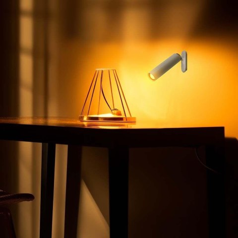 Lampka Biurkowa V-TAC 4w1 37cm Kinkiet Klips Latarka 3W LED Biała VT-7413 4000K 300lm Lampka Biurkowa V-TAC 4w1 37cm Kinkiet Klips Latarka 3W LED Biała VT-7413 4000K 300lm