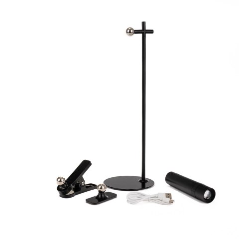 Lampka Biurkowa V-TAC 4w1 37cm Kinkiet Klips Latarka 3W LED Czarna VT-7413 4000K 300lm Lampka Biurkowa V-TAC 4w1 37cm Kinkiet Klips Latarka 3W LED Czarna VT-7413 4000K 300lm