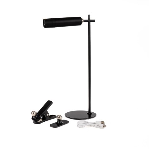 Lampka Biurkowa V-TAC 4w1 37cm Kinkiet Klips Latarka 3W LED Czarna VT-7413 4000K 300lm Lampka Biurkowa V-TAC 4w1 37cm Kinkiet Klips Latarka 3W LED Czarna VT-7413 4000K 300lm
