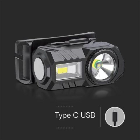 Latarka 3w1 Czołowa Rowerowa V-TAC 3W SMD Ładowanie USB-C IP43 VT-9902 190lm Latarka 3w1 Czołowa Rowerowa V-TAC 3W SMD Ładowanie USB-C IP43 VT-9902 190lm