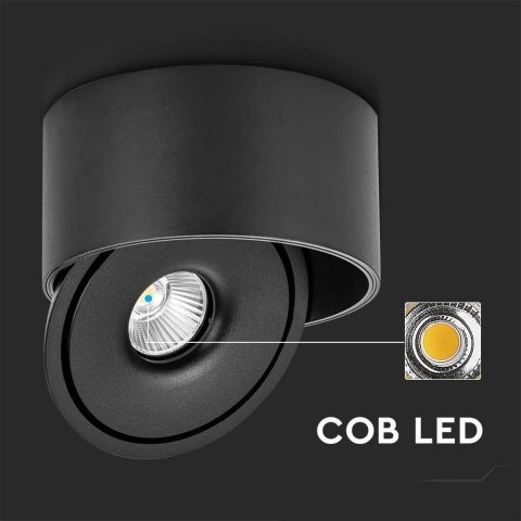Oprawa Natynkowa Downlight V-TAC 20W Uchylna CRI90 CCT Czarna VT-2825 3000K-4000K-6400K 1408lm Oprawa Natynkowa Downlight V-TAC 20W Uchylna CRI90 CCT Czarna VT-2825 3000K-4000K-6400K 1408lm