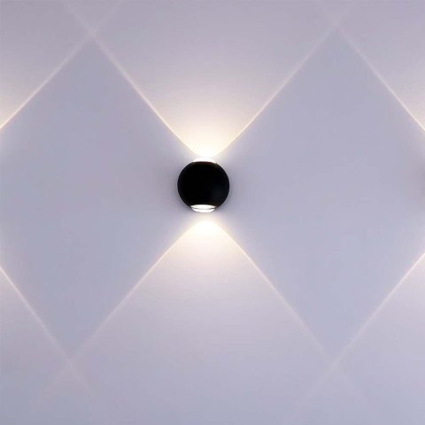 Oprawa Ścienna Góra Dół V-TAC 2W LED IP54 Czarna VT-2502 3000K 200lm Oprawa Ścienna Góra Dół V-TAC 2W LED IP54 Czarna VT-2502 3000K 200lm