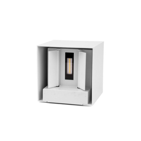 Oprawa Ścienna Solarna V-TAC 9W LED COB Regulowana Biała Kostka 15x15cm IP65 VT-11109 4000K 860lm Oprawa Ścienna Solarna V-TAC 9W LED COB Regulowana Biała Kostka 15x15cm IP65 VT-11109 4000K 860lm