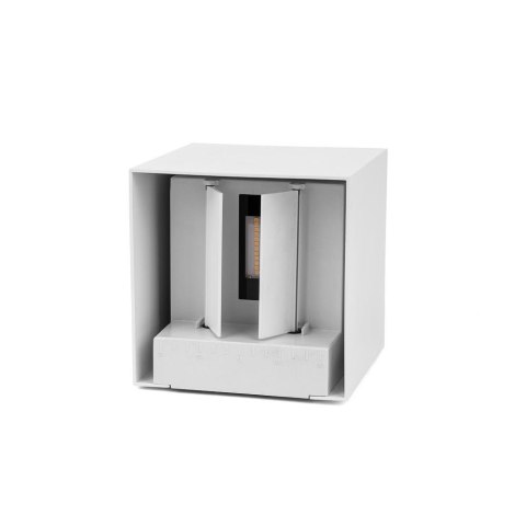 Oprawa Ścienna Solarna V-TAC 9W LED COB Regulowana Biała Kostka 15x15cm IP65 VT-11109 4000K 860lm Oprawa Ścienna Solarna V-TAC 9W LED COB Regulowana Biała Kostka 15x15cm IP65 VT-11109 4000K 860lm
