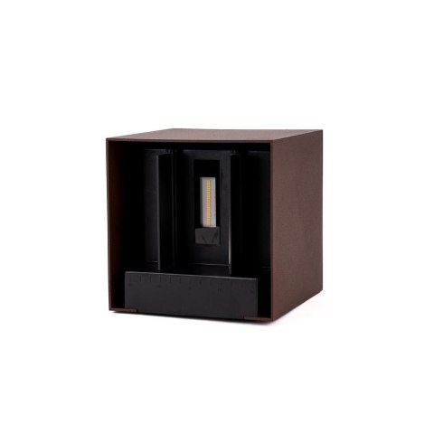 Oprawa Ścienna Solarna V-TAC 9W LED COB Regulowana Brąz Corten Kostka 15x15cm IP65 VT-11109 4000K 860lm Oprawa Ścienna Solarna V-TAC 9W LED COB Regulowana Brąz Corten Kostka 15x15cm IP65 VT-11109 4000K 860lm